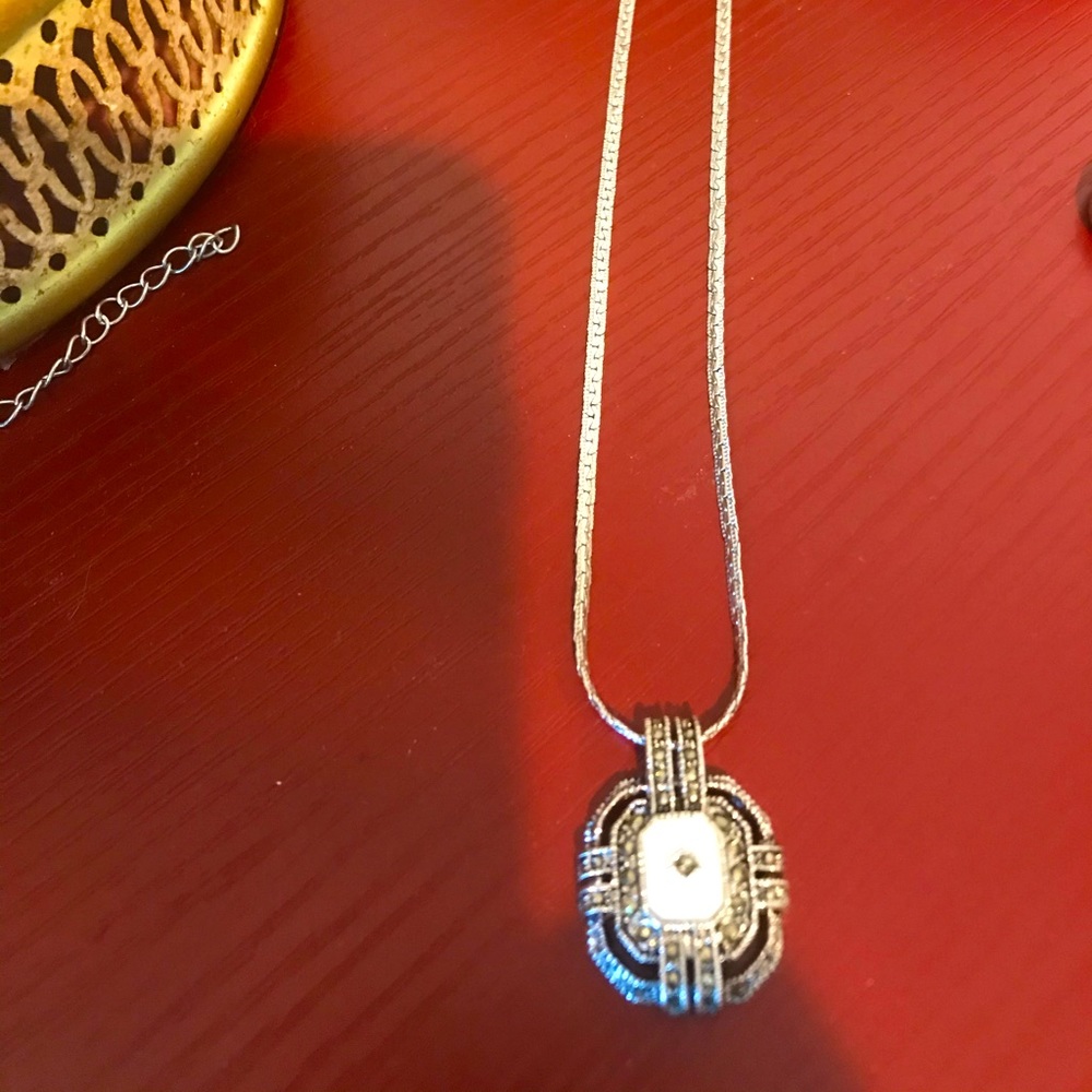 Limited addition park lane mother of pearl and marcasite necklace